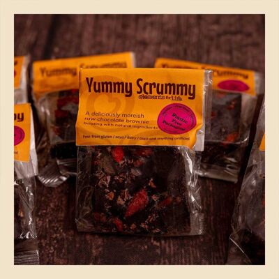 Yummy Scrummy Raw Chocolate Brownie - Case of 10 bars (£2.59 per bar)