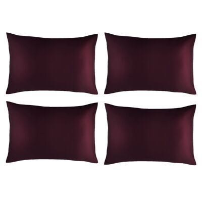 Merlot Silk Pillowcase - Set of 4