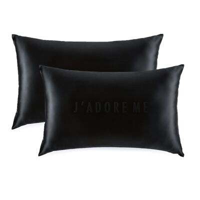 Limited Edition "J'Adore Me" Pink Silk Pillowcase - Set of 2