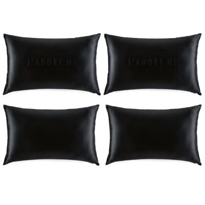 Limited Edition "J'Adore Me" Pink Silk Pillowcase - Set of 4