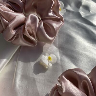 Nude Silk Scrunchie | Set of 2
