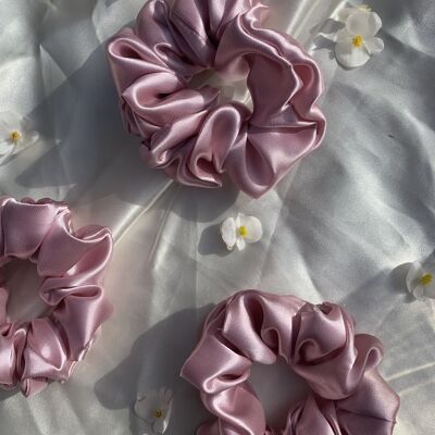 Baby Pink Silk Scrunchie | Set of 2