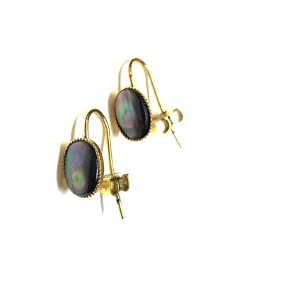 Olivia gray mother-of-pearl earrings