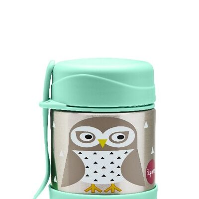 Insulated food box + owl fork