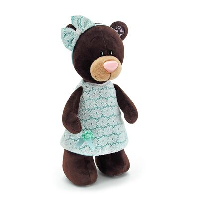 Peluche Choco y Milk - Milk de pie con un vestido menta (27 cm)