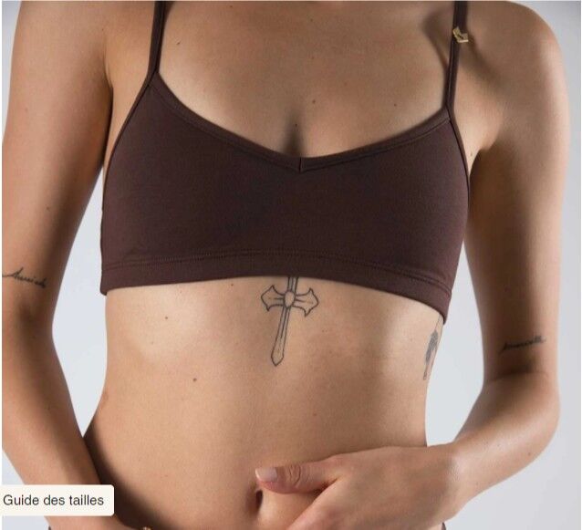 Mina Organic Cotton Bra Nude-Brown