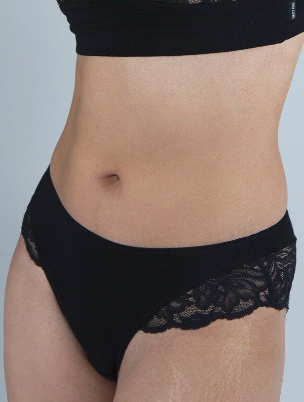 Mutandine di pizzo riciclato Grace Nero-Ebano