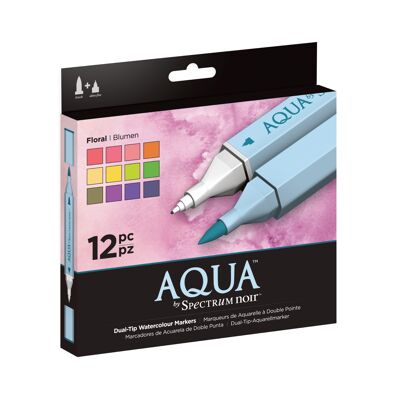 Aqua di Spectrum Noir Set di 12 penne - Floreale