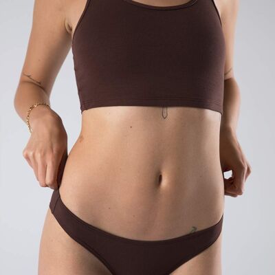 Top Kim Coton Bio Nude-Brun