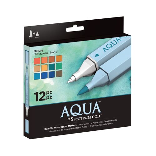 Aqua by Spectrum Noir 12 Pen Set - Nature