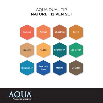 Ensemble de 12 stylos Aqua by Spectrum Noir - Nature 4