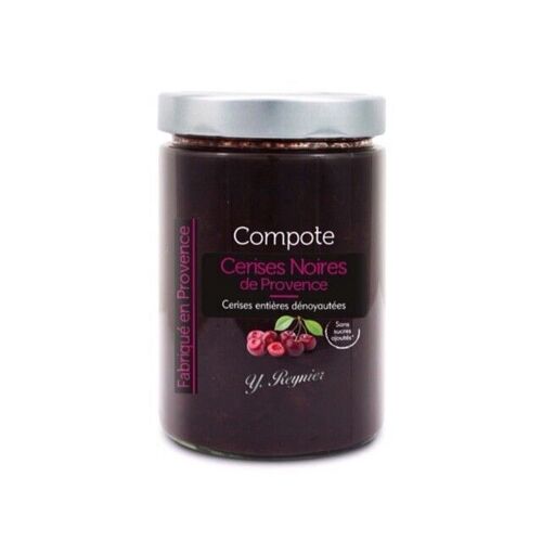 Compote de cerise noire YR 580 ml - sans sucres ajoutés
