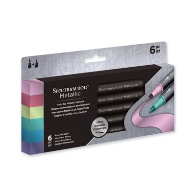 Metallische Marker von Spectrum Noir (6er Pack) - Seltene Mineralien