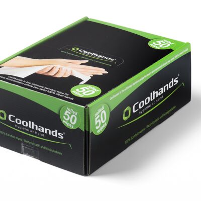 Coolhands Single Rolled - 10 boxes (50 wipes/box).