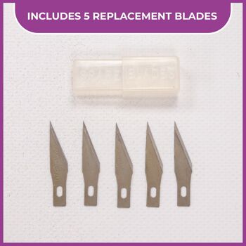 Lames de rechange pour couteaux Crafter's Companion - Droites (5 pièces) 5