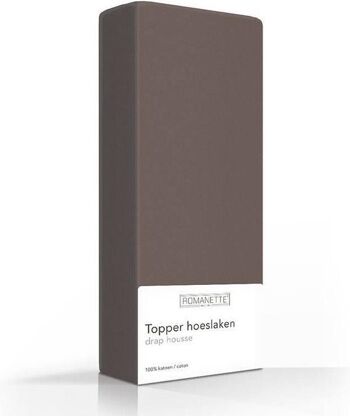 Romanette Topper Donker Grijs-Bruin 120x200