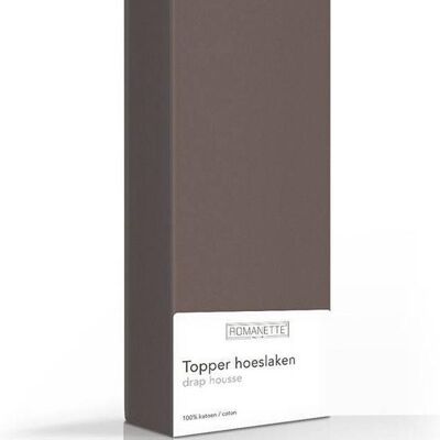 Romanette Topper Donker Grijs-Bruin 160x220