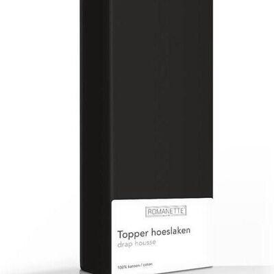 Topper romantico Zwart 120x200