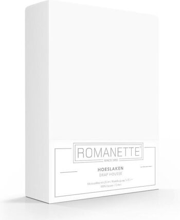 Romanette Hoeslaken Blanc 100x200