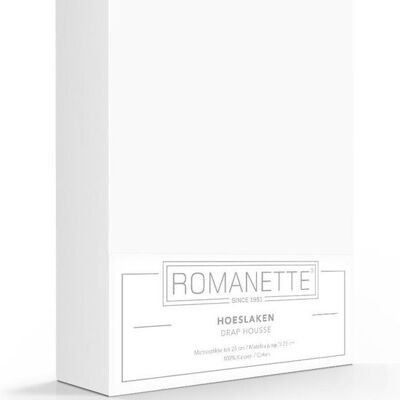 Romanette Hoeslaken Wit 180x220