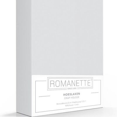 Romanette Hoeslaken Zilver 140x200