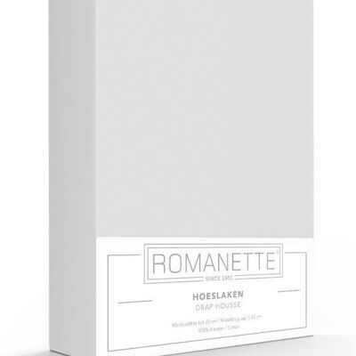 Romanette Hoeslaken Argent 90x200