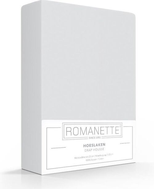 Romanette Hoeslaken Zilver 90x220