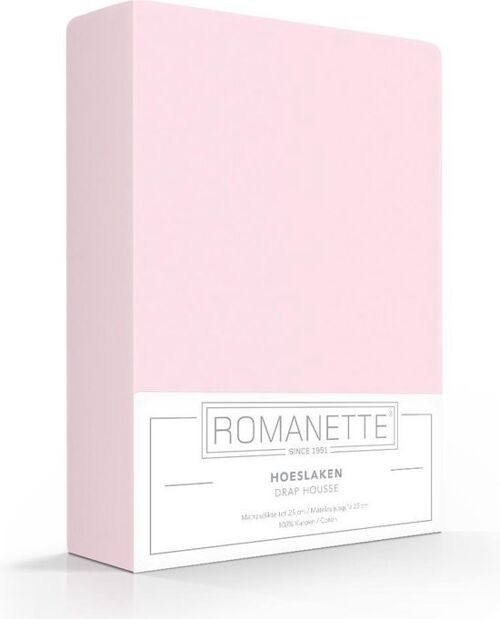 Romanette Hoeslaken Rose 140x200