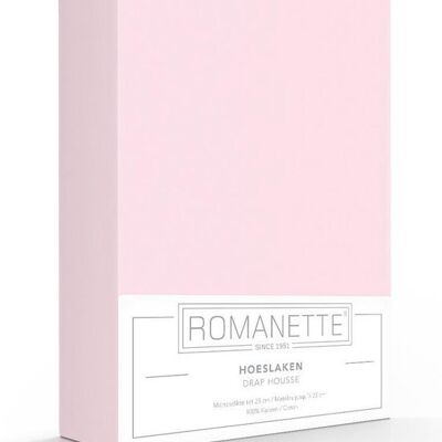 Romanette Hoeslaken Rose 140x200