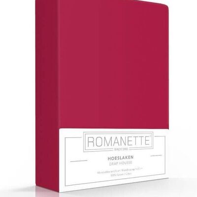 Romanette Hoeslaken Rood 140x200