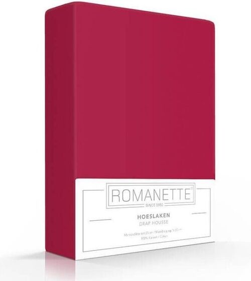Romanette Hoeslaken Rood 180x200