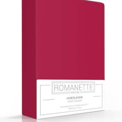 Romanette Hoeslaken Rood 90x200