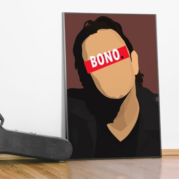 Affiche Bono - 30X40 cm 2