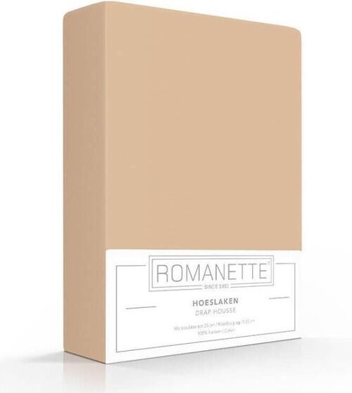 Romanette Hoeslaken Lichtbruin 90x220