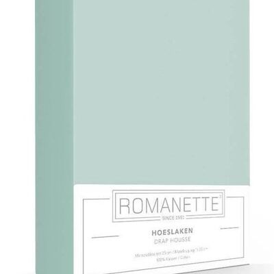 Romanette Hoeslaken Vert poussiéreux 100x200