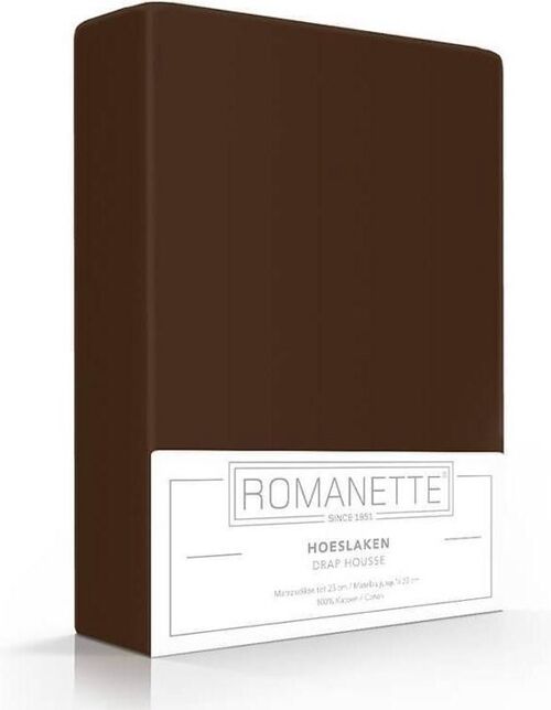 Romanette Hoeslaken Bruin 90x200