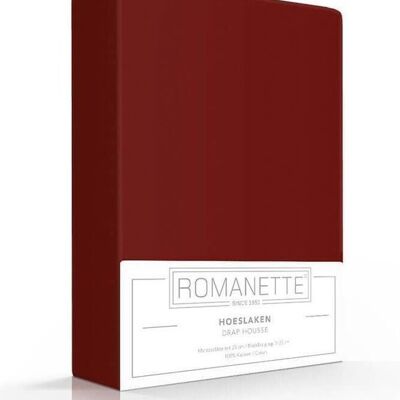 Romanette Hoeslaken Bordo 140x200