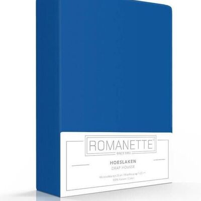 Romanette Hoeslaken Blauwgrijs 180x200