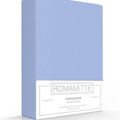 Romanette Hoeslaken Blauw 160x220