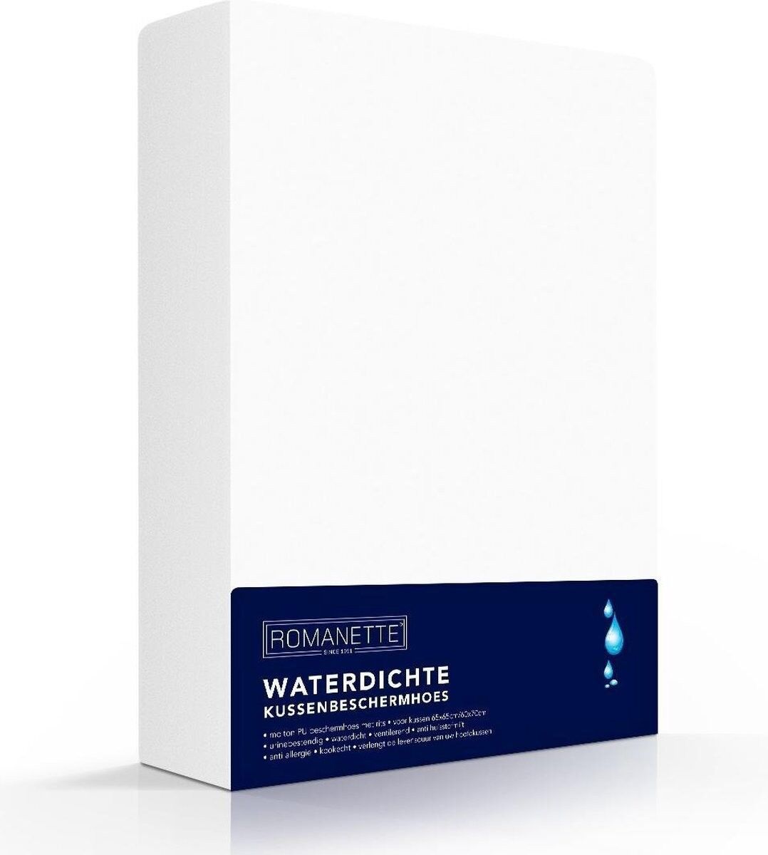 Molton Pu waterdichte kussenhoes met ritssluiting 60x70