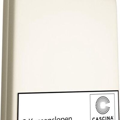 Cascina Colorini Tc220 Taie d'Oreiller/Lisse 2X 60X70 Blanc Cassé 60x70