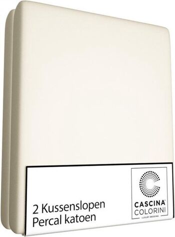 Cascina Colorini Tc220 Taie d'oreiller/Oxford Edge 2X60X70 blanc cassé 60x70