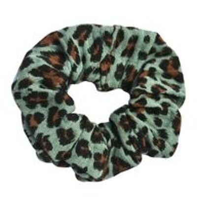 Scrunchie Luipaard Petrol