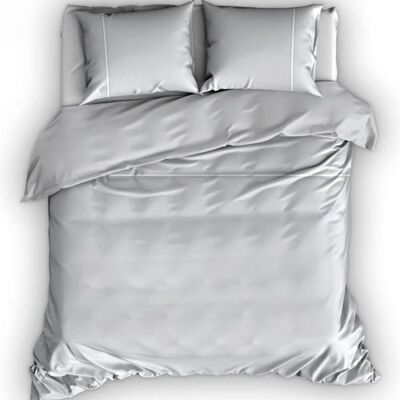 Cascina Colorini Tc220 Duvet Cover Divina Silver/White 200x220