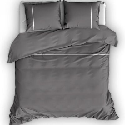 Cascina Colorini Tc220 Duvet Cover Divina Dark Gray/White 240x220