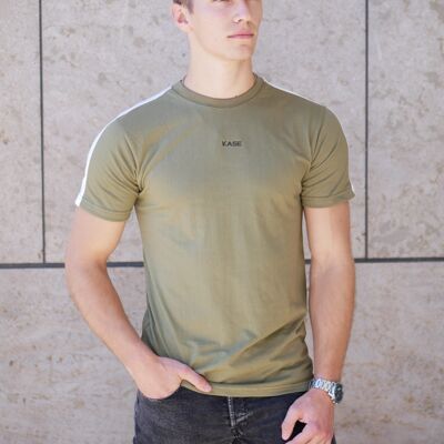 Kase Stripe T-shirt - Khaki Green