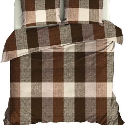 Housse de couette Satin D'Or Faubourg Marron 200x220