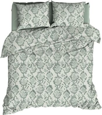 Housse de couette Satin D'Or Vert Blake 140x220