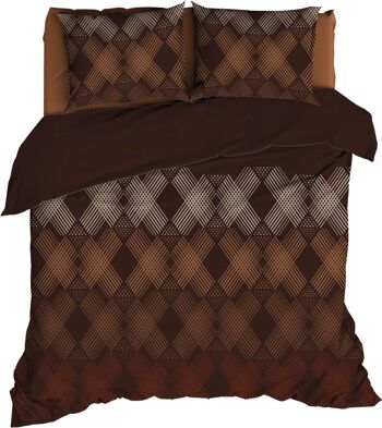 Housse de couette Satin D'Or Manutti Marron 240x220