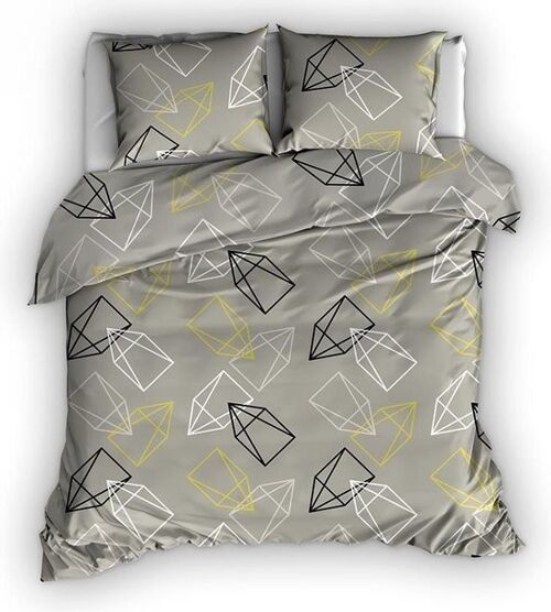 Satin D'Or Duvet Cover Rocket Beige/Lime 200x220